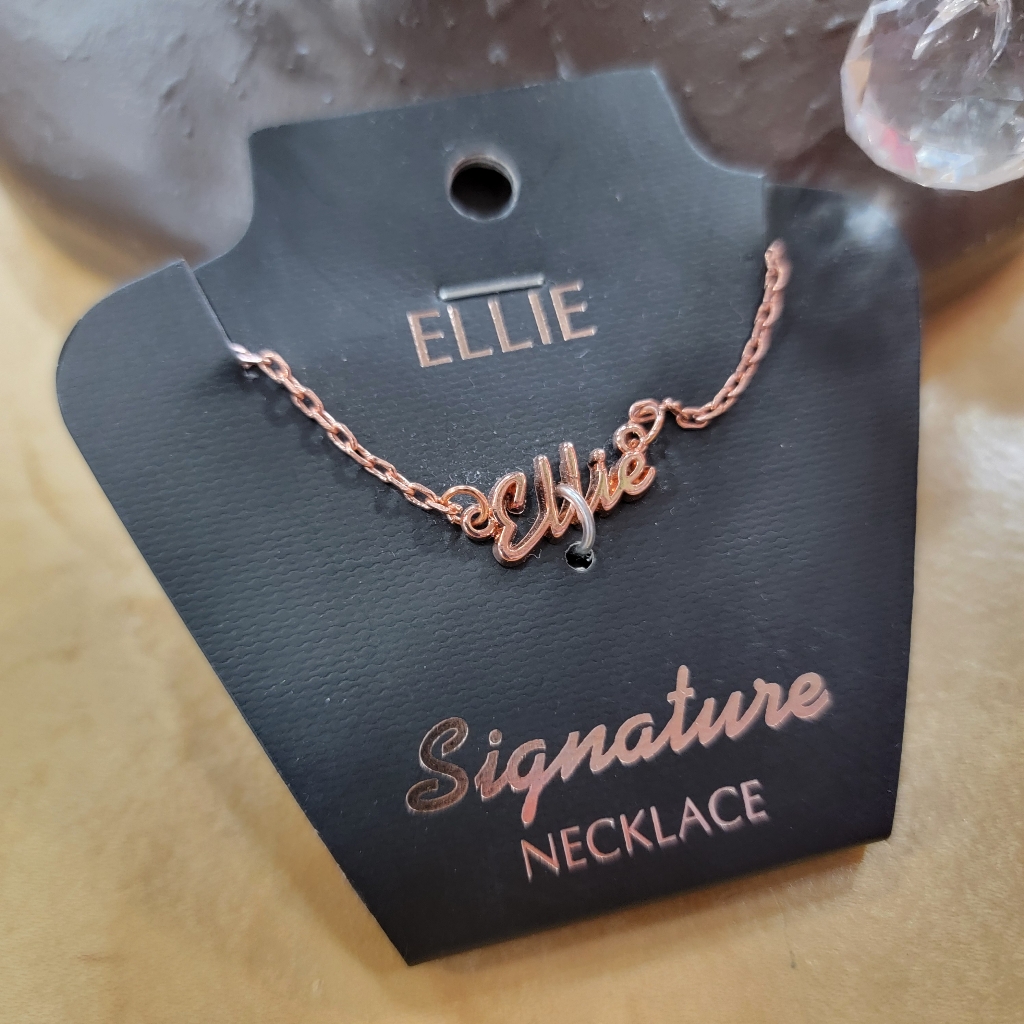 Ellie Personalized Name Necklace In Rose Gold